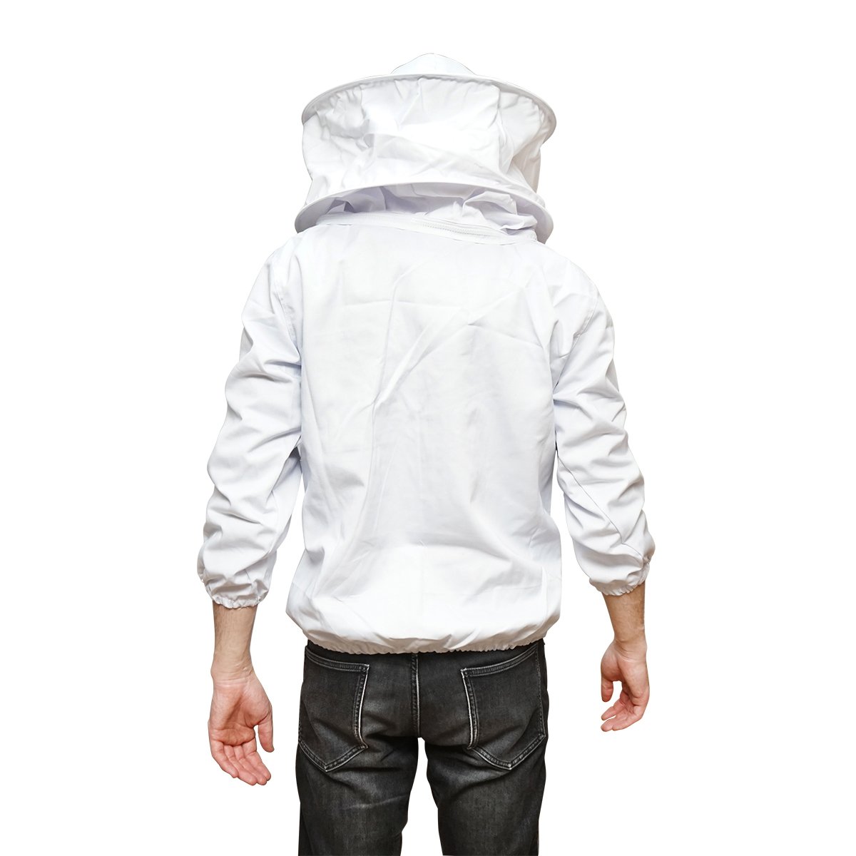 Bluza apicola alba cu masca de protectie marimea XXL